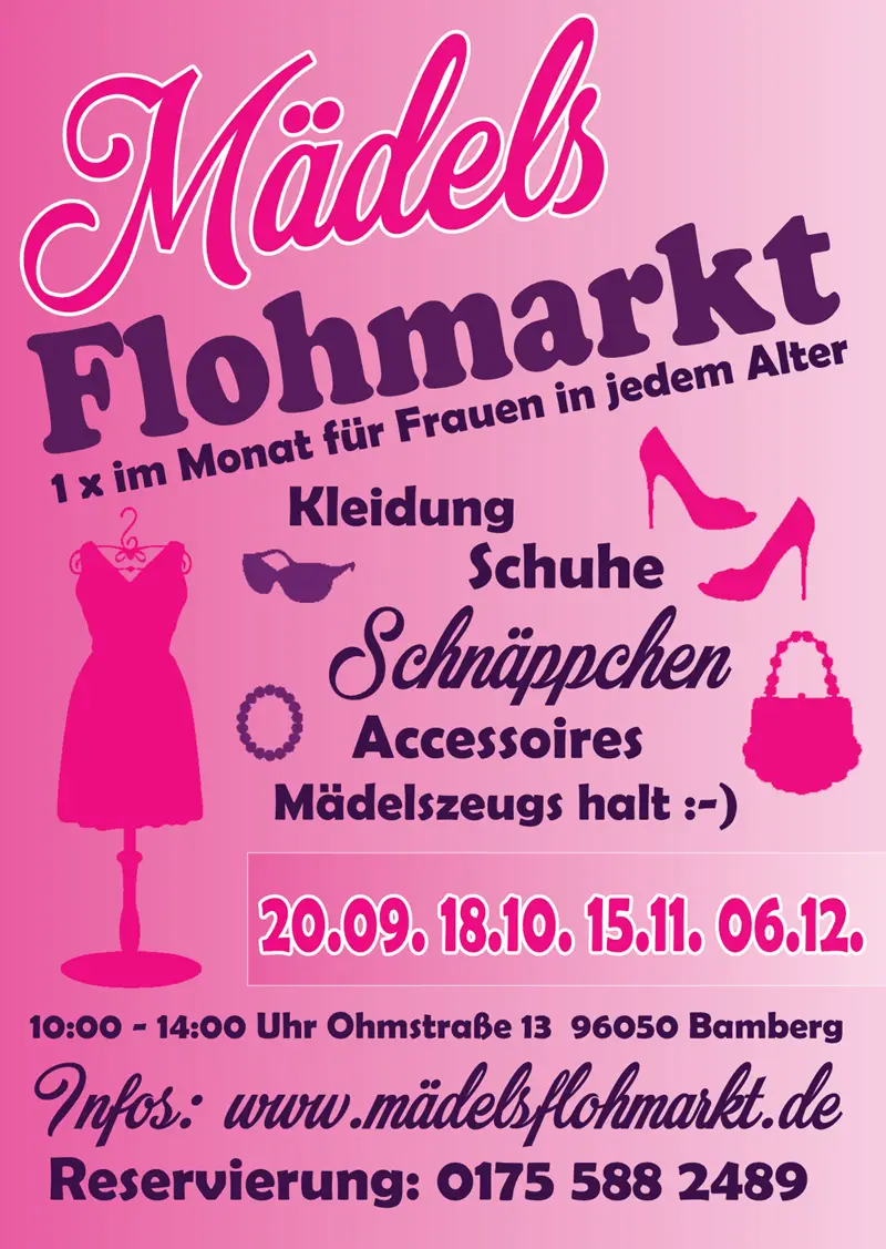 Flohmarkt Plakat mit Text
